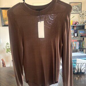 MIOU MUSE Long Sleeve Ribbed  Top